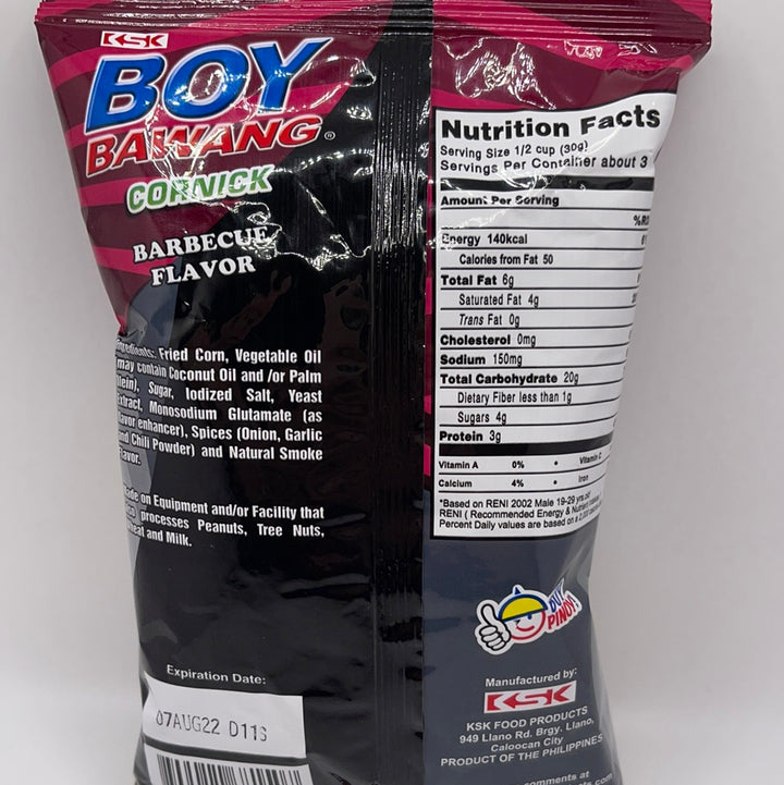 Boy Bawang - Cornick Barbecue Flavor 3.54 OZ