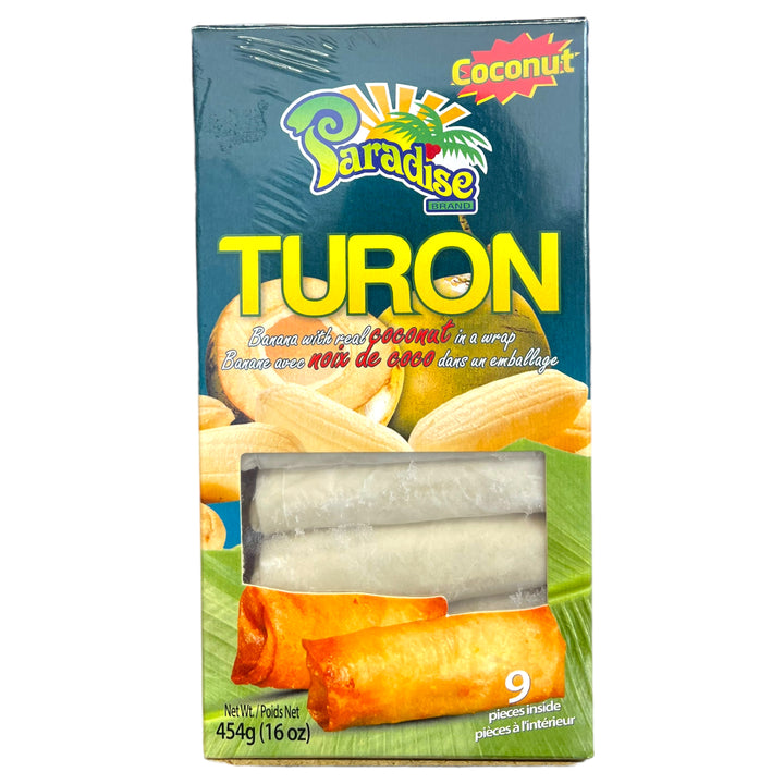 Paradise Turon Coconut - Banana with Real Coconut (9 Pieces) 16 OZ