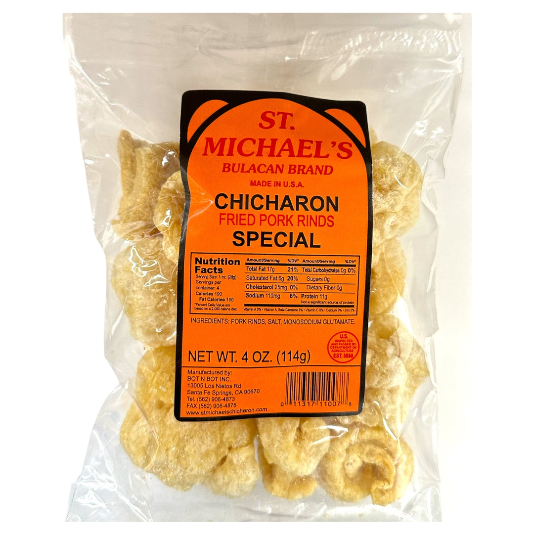 St. Michael’s - Bulacan Brand Chicharon Fried Pork Rinds Special 4 OZ