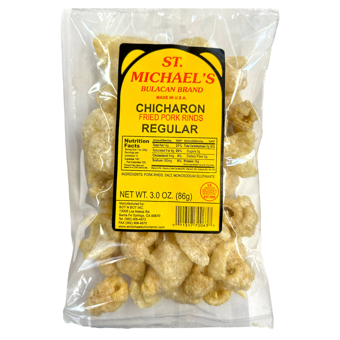 St. Michael’s - Bulacan Brand Chicharon Fried Pork Rinds Regular 3 OZ