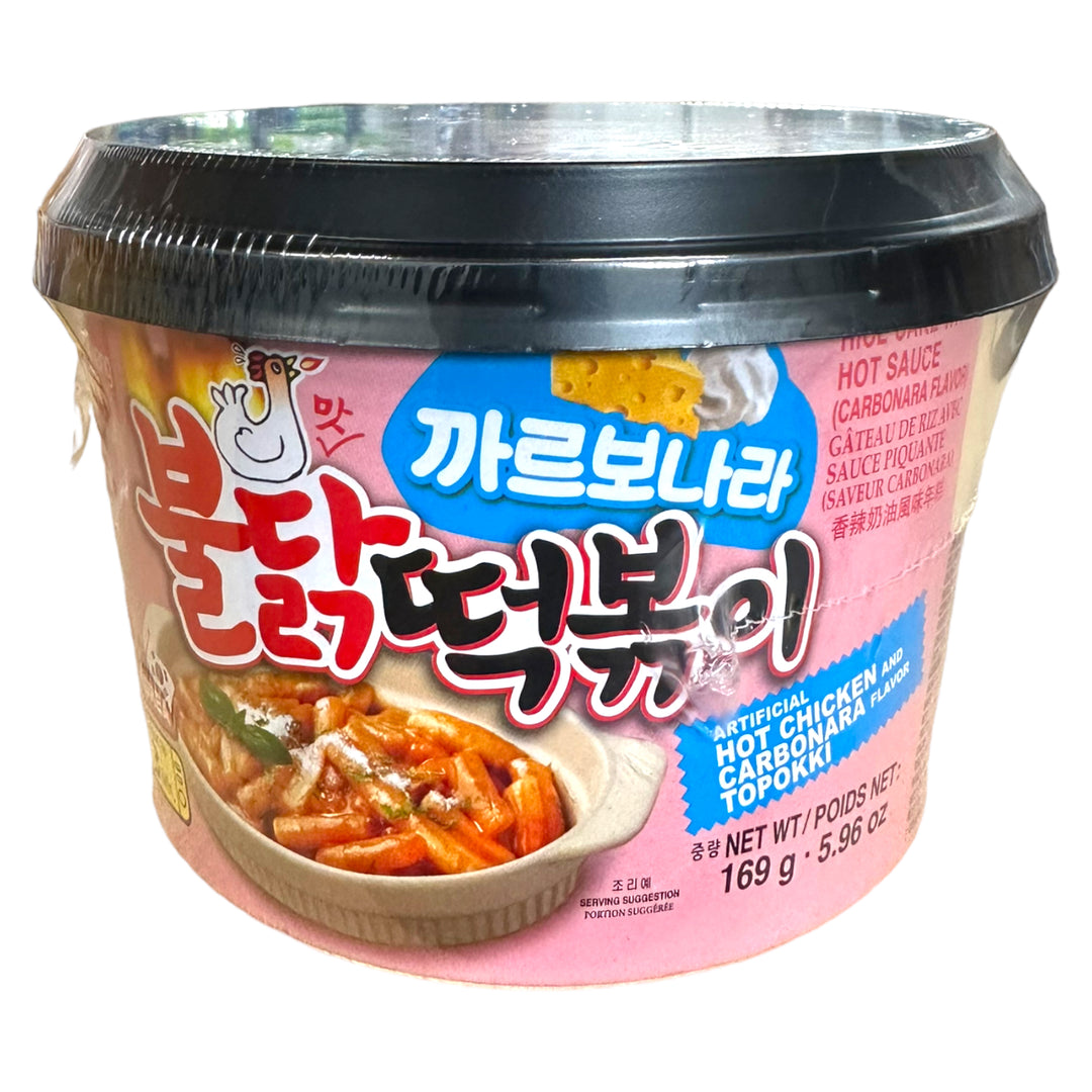 Wang Korea - Hot Chicken & Carbonara Flavor Topokki (Rice Cake) 5.96 OZ