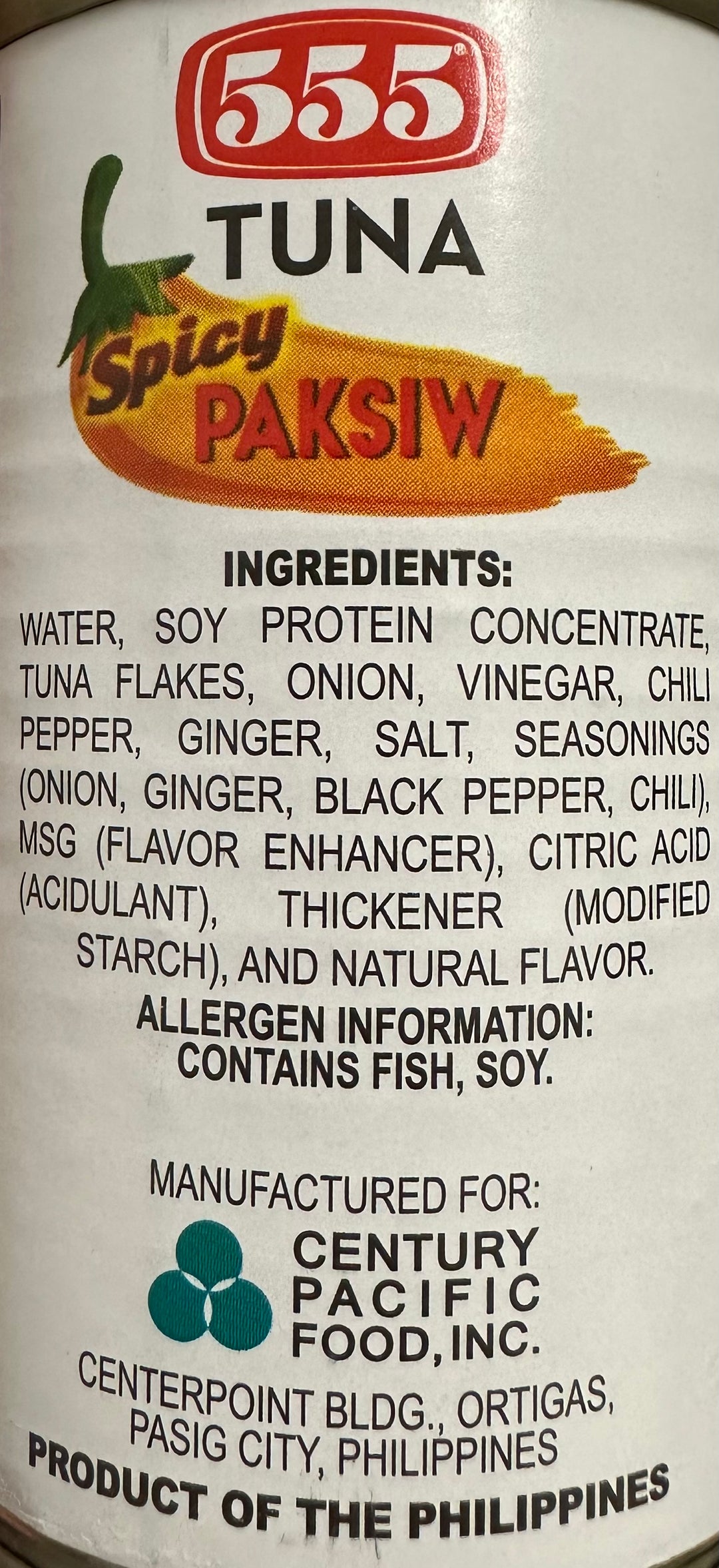 555 Tuna - Spicy Paksiw 5.5 OZ
