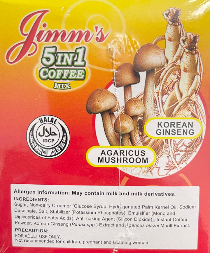 Jimm’s 5 in 1 Coffee Mix 21 G X 12 Sachets