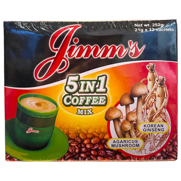 Jimm’s 5 in 1 Coffee Mix 21 G X 12 Sachets
