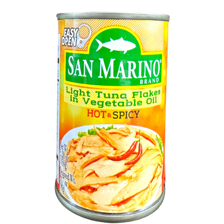 San Marino Light Tuna Flakes in Vegetable Oil Hot & Spicy 🌶️ 150 G