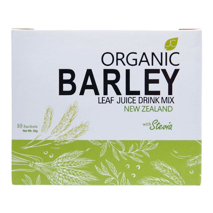 JC Organic Barley Leaf Juice Drink Mix with Stevia - Made in New Zealand 32 G X 10 Sachets
