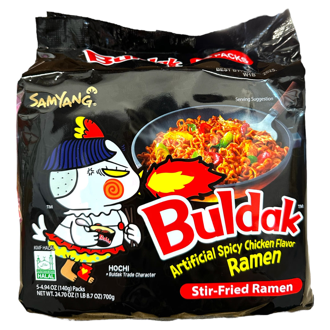 Samyang Buldak - Spicy Chicken Flavor Ramen Stir Fried Ramen 140 G X 5 Packs