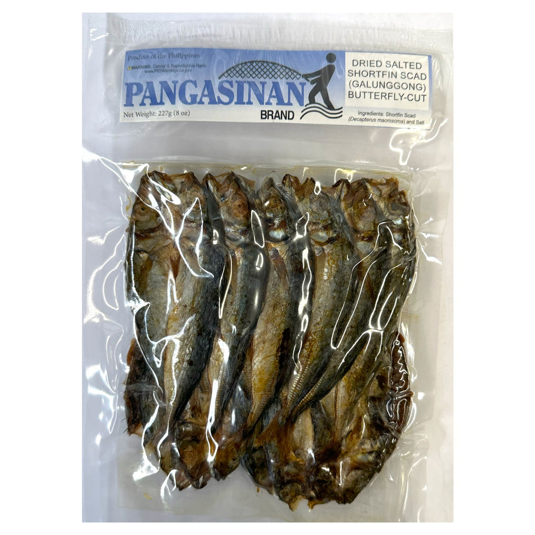 Pangasinan - Dried Salted Shortfin Scad (Galunggong) Butterfly-Cut 8 OZ