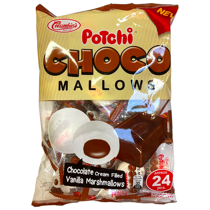 Potchi Choco Mallows Chocolate Cream Filled Vanilla Marshmallows  2.96 OZ