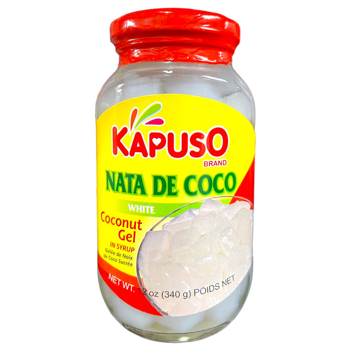 Kapuso Nata De Coco White - Coconut Gel in Syrup 12 OZ