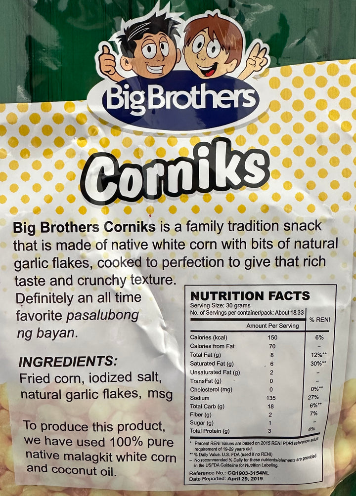 Big Brothers - Corniks with Garlic Chips 550 G