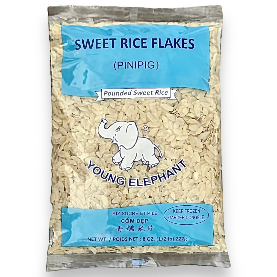 Young Elephant - Sweet Rice Flakes (Pinipig) WHITE 8 OZ