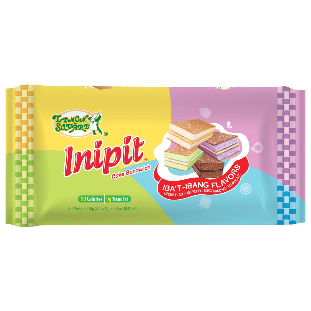 Lemon Square - Inipit Cake Sandwich (Assorted) Ibat-Ibang Flavors 23 G X 10 Pack