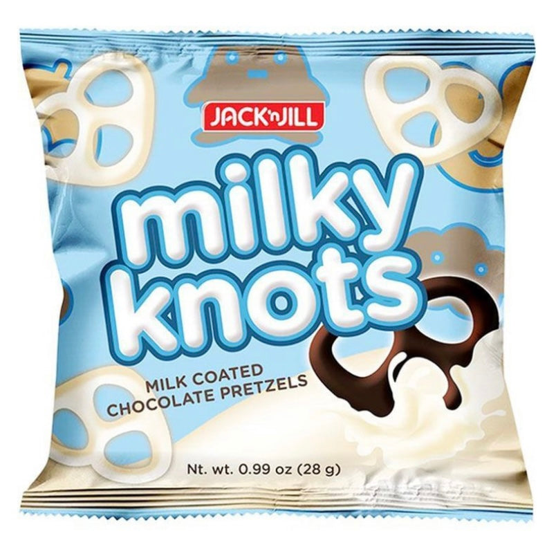 Jack ‘N Jill - Milky Knots - Milky Coated Chocolate Pretzels 28 G