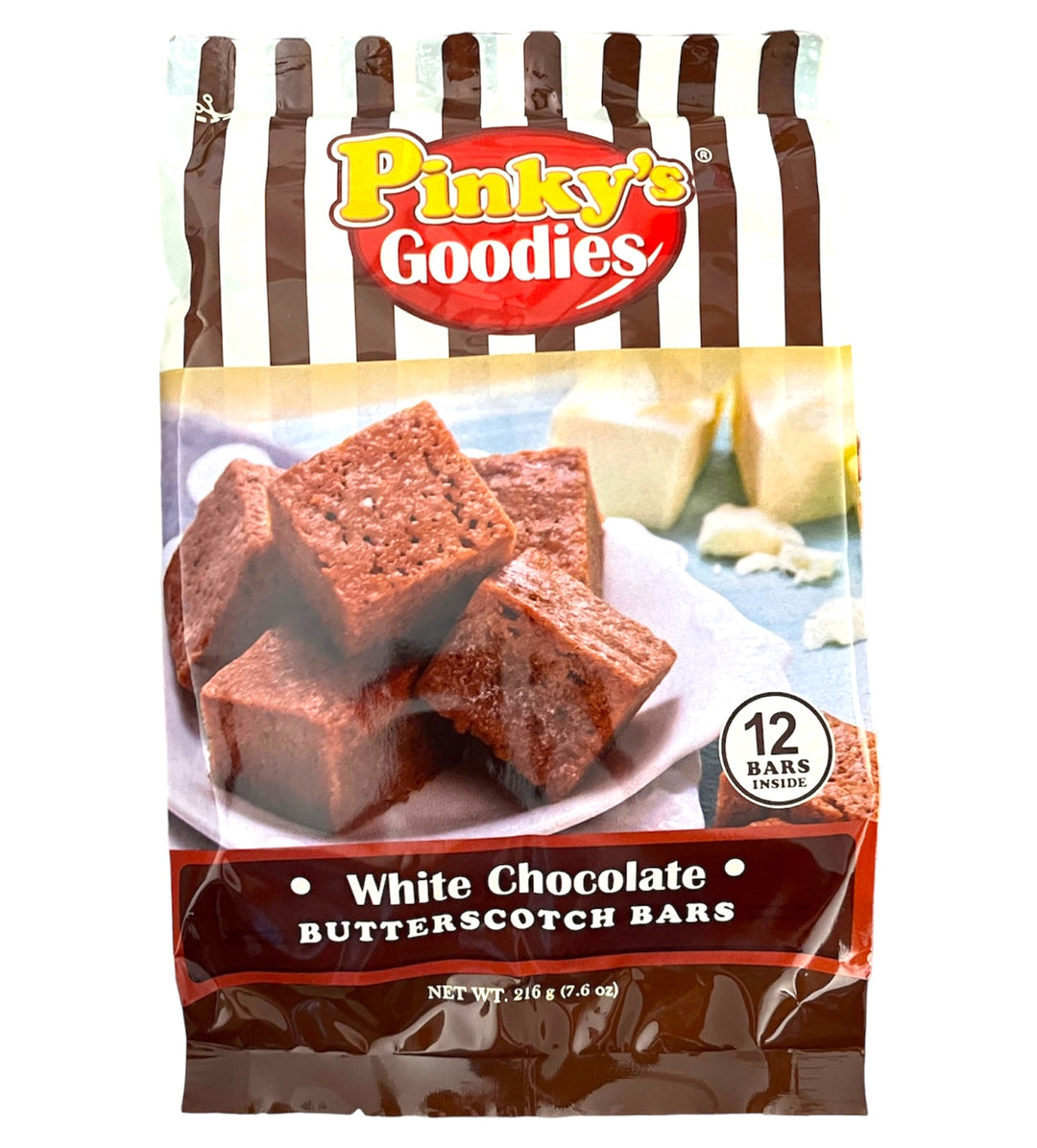 Pinky’s Goodies - White Chocolate Butterscotch Bars 216 G