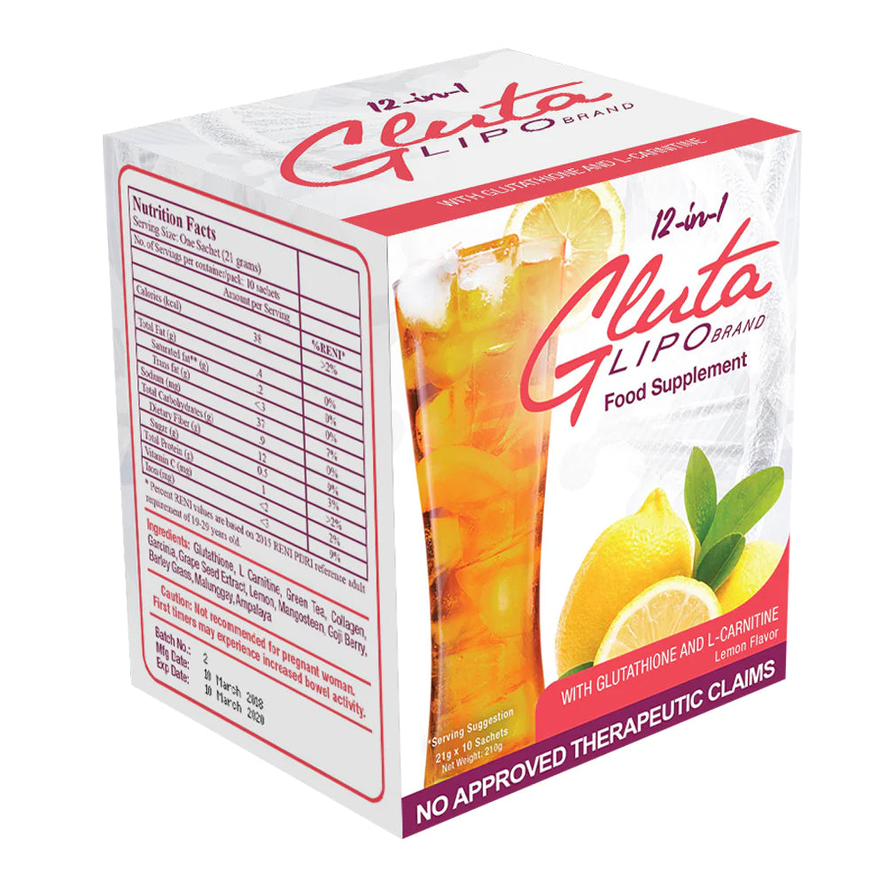 Glutalipo Lemon Juice 21 G X 10 Sachets
