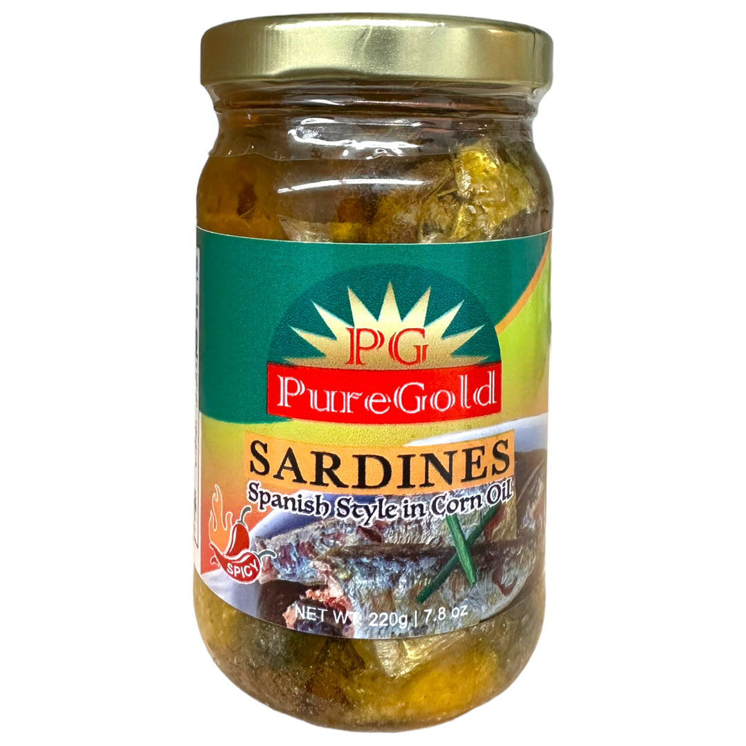 PureGold - Spanish Style Sardines in Corn Oil Spicy 220 G
