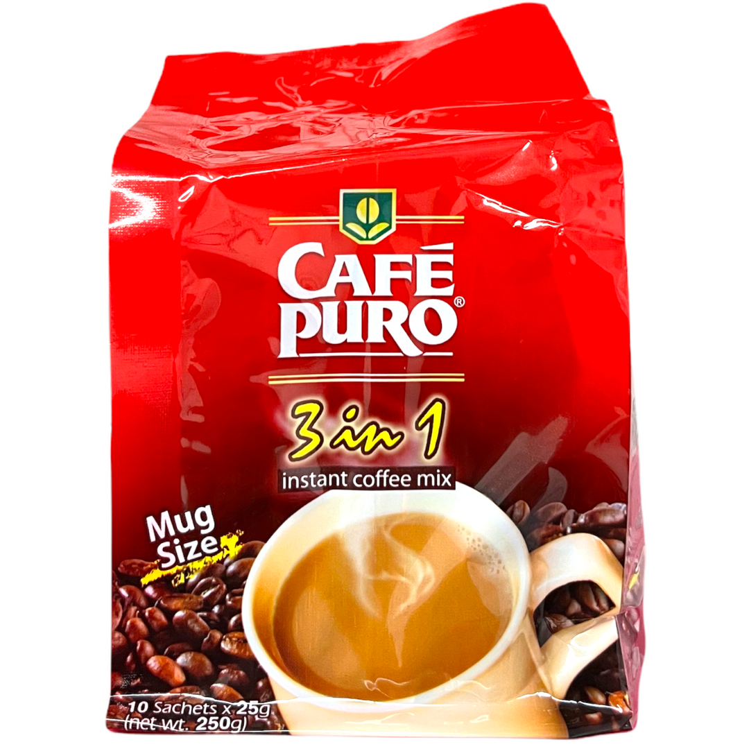 Cafe Puro - 3 in 1 Instant Coffee Mix 25 G X 10 PACK