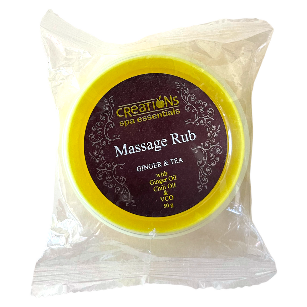 Creations Spa Essentials - Massage Rub - Ginger & Tea 50 G