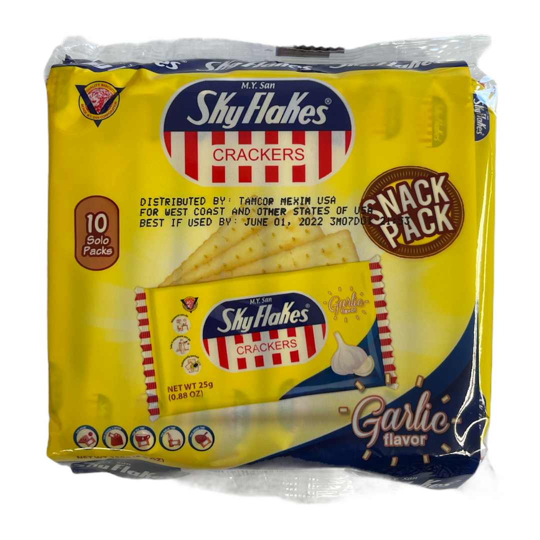 MY San - SkyFlakes Crackers Garlic Flavor 8.8 OZ
