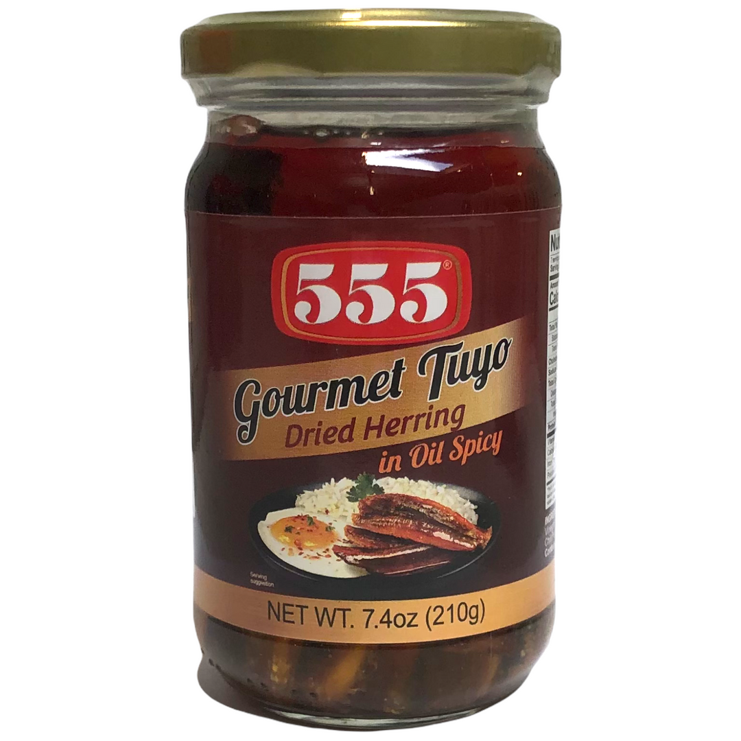 555 - Gourmet Tuyo Dried Herring in Oil SPICY 7.4 OZ