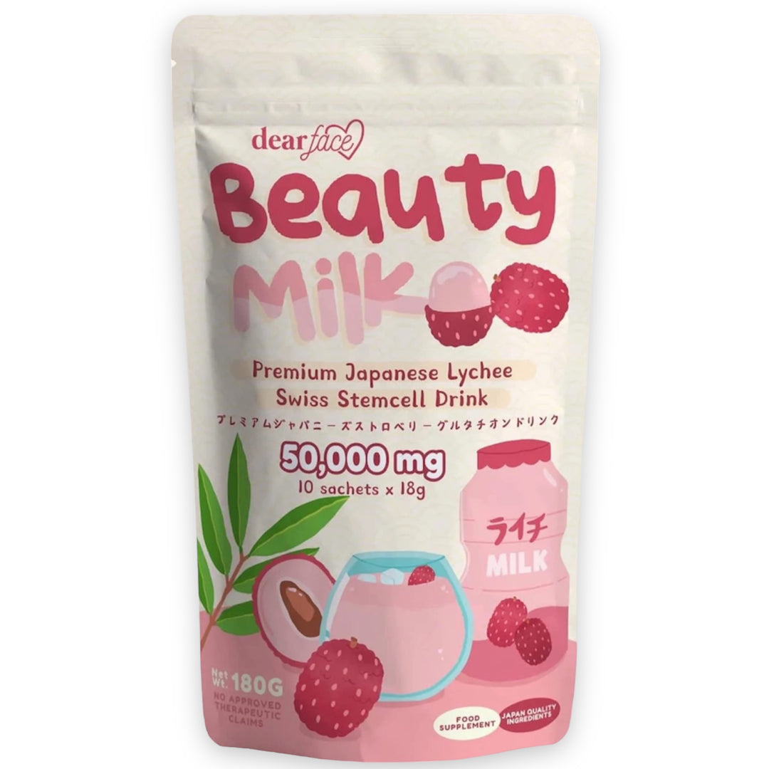 Dear Face - Beauty Milk Premium Japanese Lychee 18 G X 10 Sachets