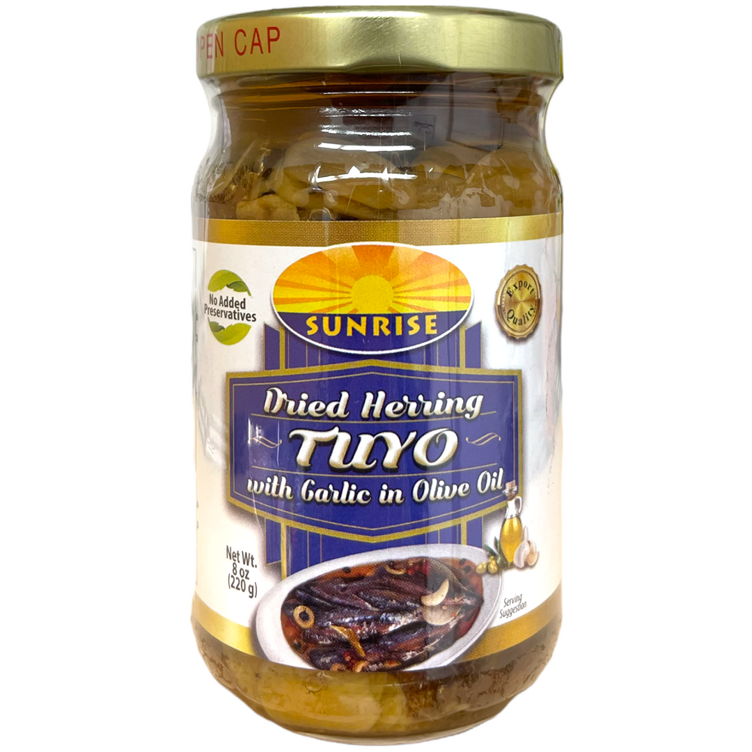 Sunrise - Dried Herring TUYO with Garlic in Olive Oil REGULAR 8 OZ