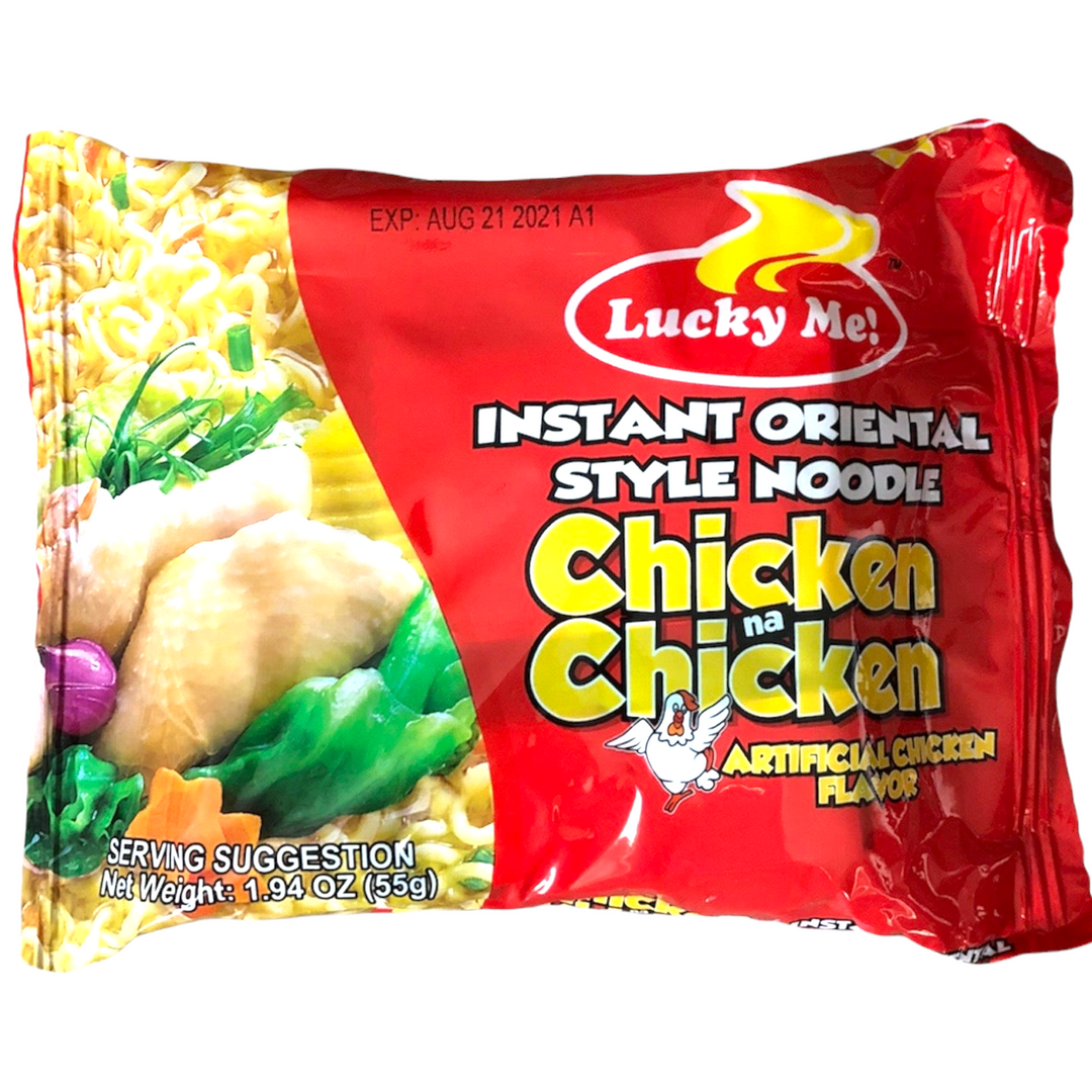 Lucky Me - Instant Oriental Style Noodles Chicken na Chicken Flavor 55 G