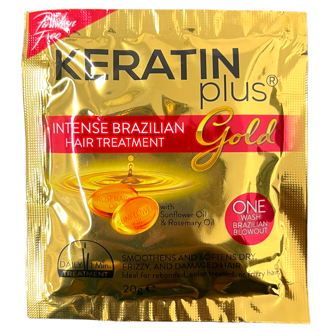 Keratin Plus - Gold Intense Brazilian Hair Treatment 20 G