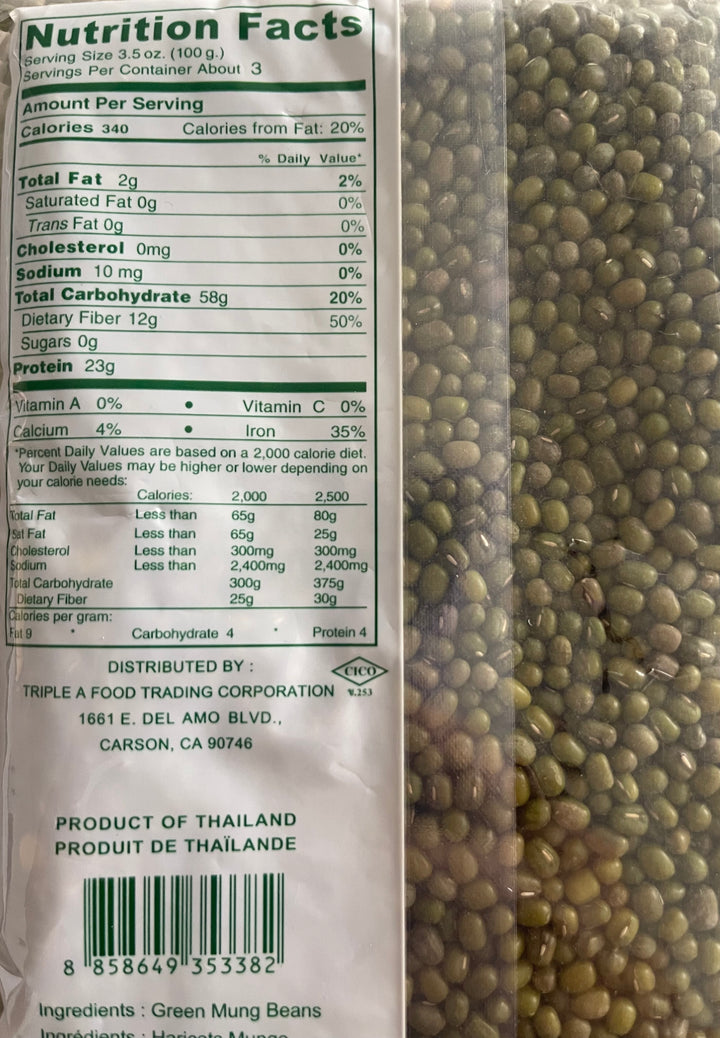 Manna - Green Mung Beans Whole Premium Quality 12 OZ