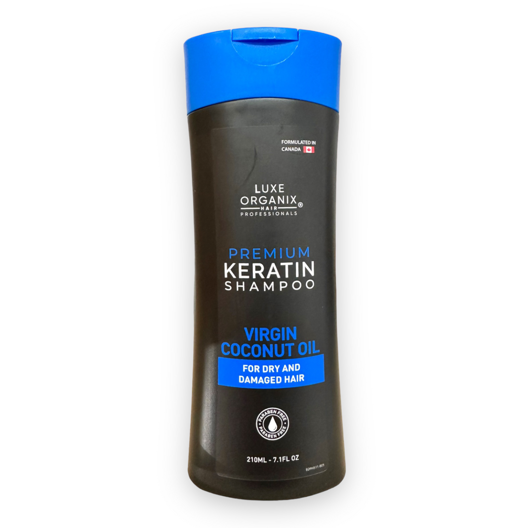 Luxe Organix - Premium Keratin Shampoo Virgin Coconut Oil for Dry and Damaged Hair 210 ML