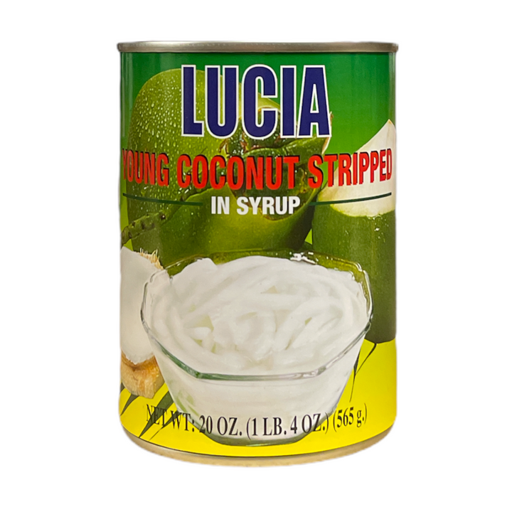 Lucia - Young Coconut Stripped in Syrup 20 OZ