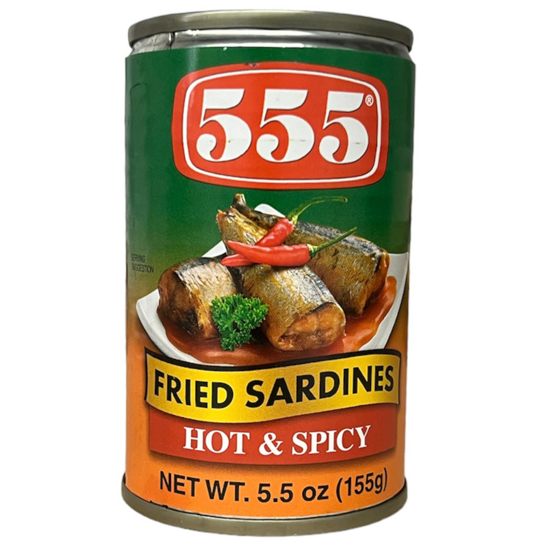 555 - Fried Sardines Hot & Spicy 5.5 OZ