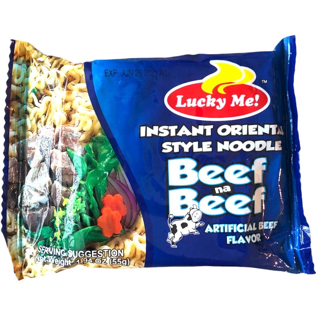 Lucky Me - Instant Oriental Style Noodles Beef na Beef Flavor 55 G