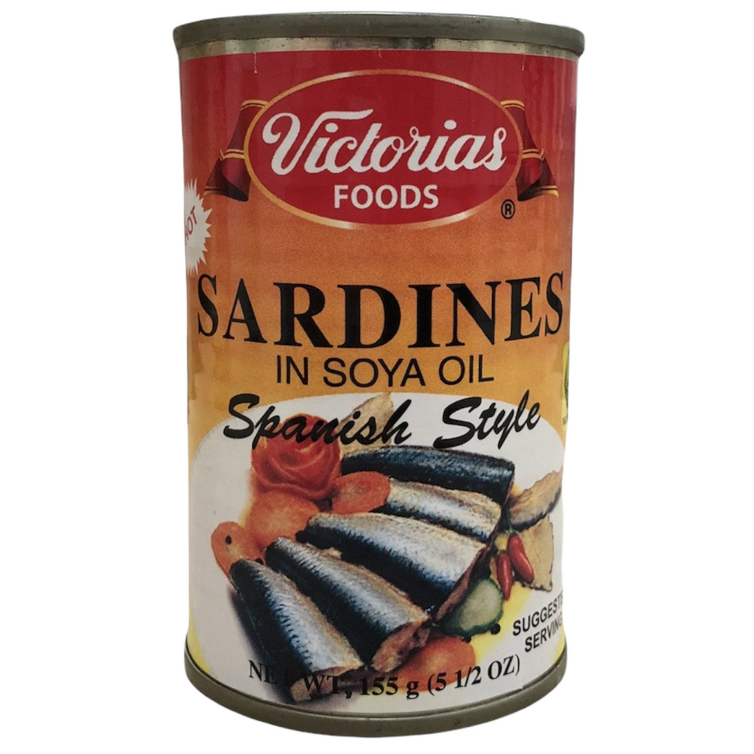 Victoria’s Foods - Sardines in Soya Oil Spanish Style 155 G