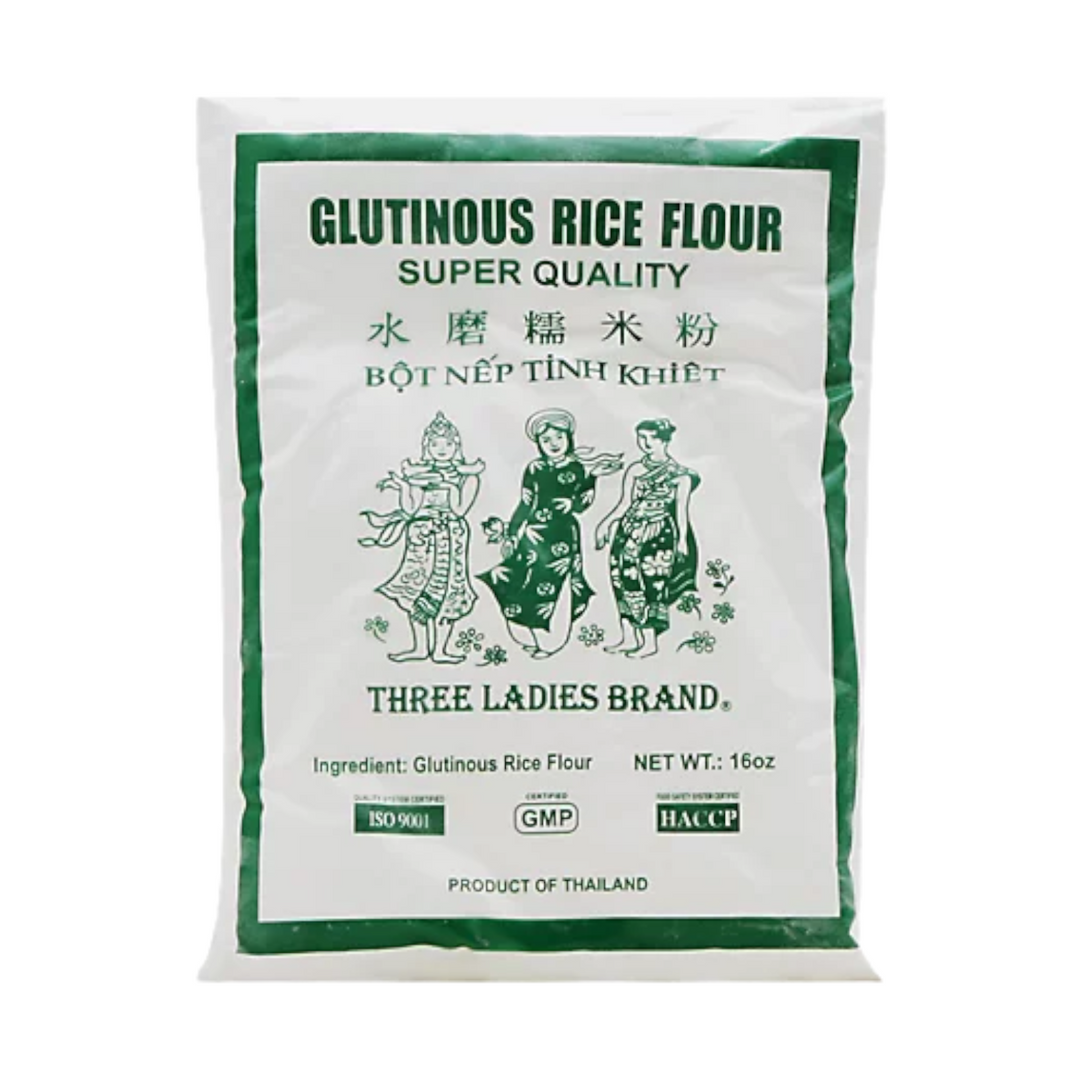 Three Ladies Brand - Glutinous Rice Flour Superior Quality 16 OZ