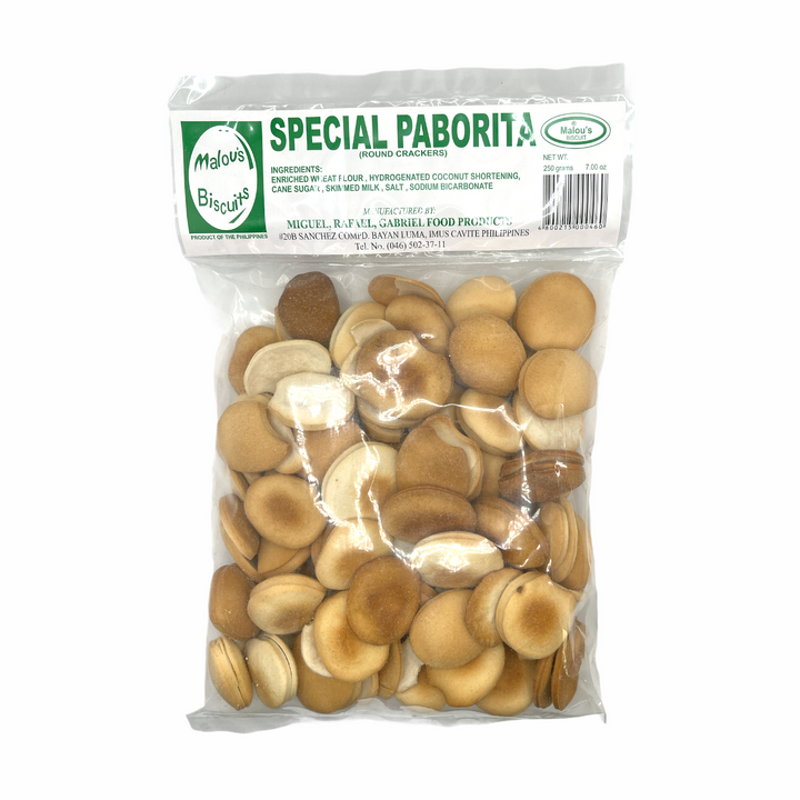 Malou’s Biscuits - Special Paborita (Round Crackers) 7 OZ