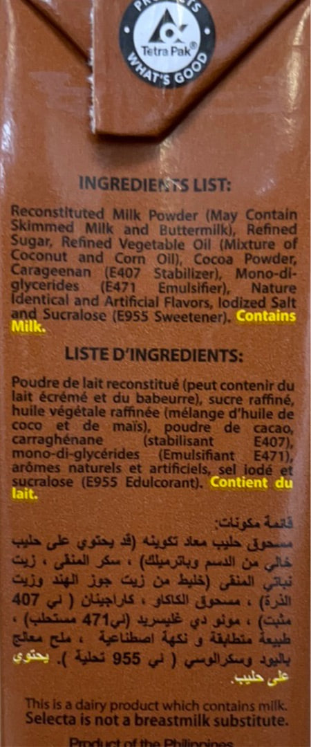Selecta - Moo Chocolate Flavoured Drink 245 ML